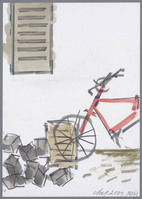 KT 2013 018
          <br/>
          Fiets bij losse straatstenen
          <br/>
          <em>Damsté, Paul (1944)</em>